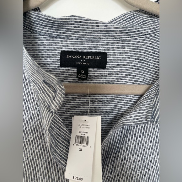 LINEN-BLEND SHIRT #BananaRepublicFactory - Picture 2 of 5